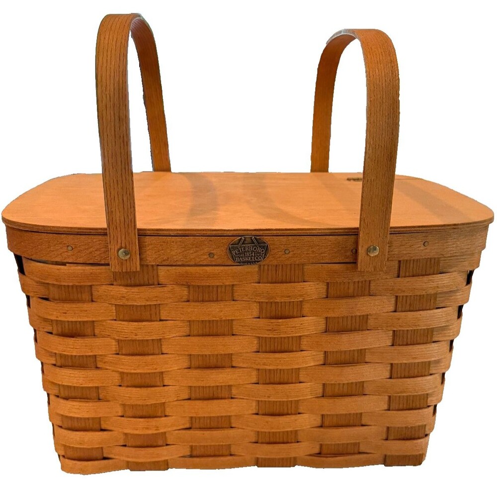 Peterboro Basket Company Traditional Picnic Basket Lined  18x12x10 MSRP $229